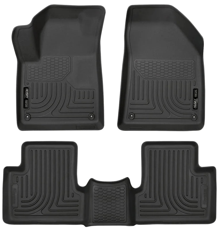 Husky Liners 15-22 Jeep Cherokee WeatherBeater Combo Black Floor Liners - Main Product View