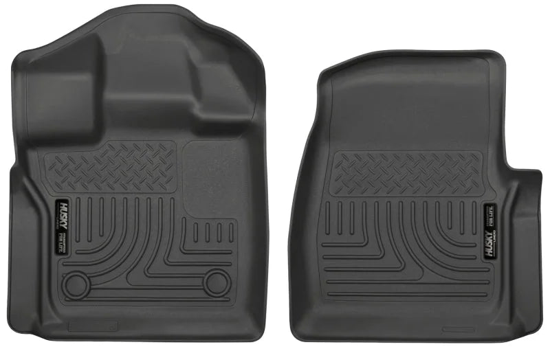 Husky Liners 15-23 Ford F-150 Standard Cab Pickup WeatherBeater Front Black Floor Liners - Main Product View