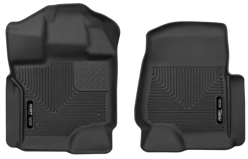 Husky Liners 15-23 Ford F-150 Super/Super Crew Cab WeatherBeater Black Front Floor Liners - Main Product View