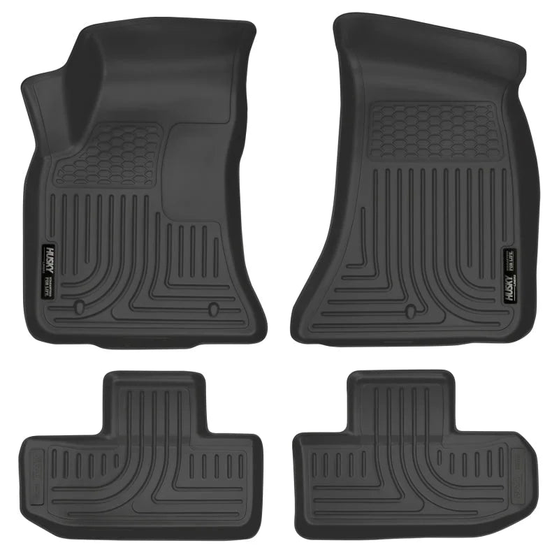 Husky Liners 16-22 Dodge Challenger (RWD) Front & Second Row Black Floor Liners - Main Product View