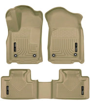Load image into Gallery viewer, Husky Liners 16-22 Dodge Durango Weatherbeater Tan Front &amp; 2nd Seat Floor Liners - Main Product View