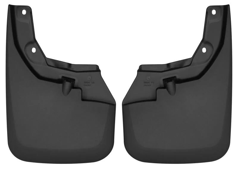 Husky Liners 16-22 Toyota Tacoma w/ OE Fender Flares Custom Molded Front Mud Guards - Black - Main Product View