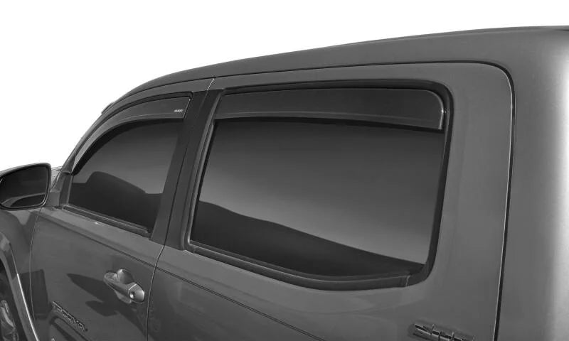 Husky Liners 16-23 Toyota Tacoma DC In-Channel Mount Ventvisor Low Profile (4pc) - Smoke - Side View