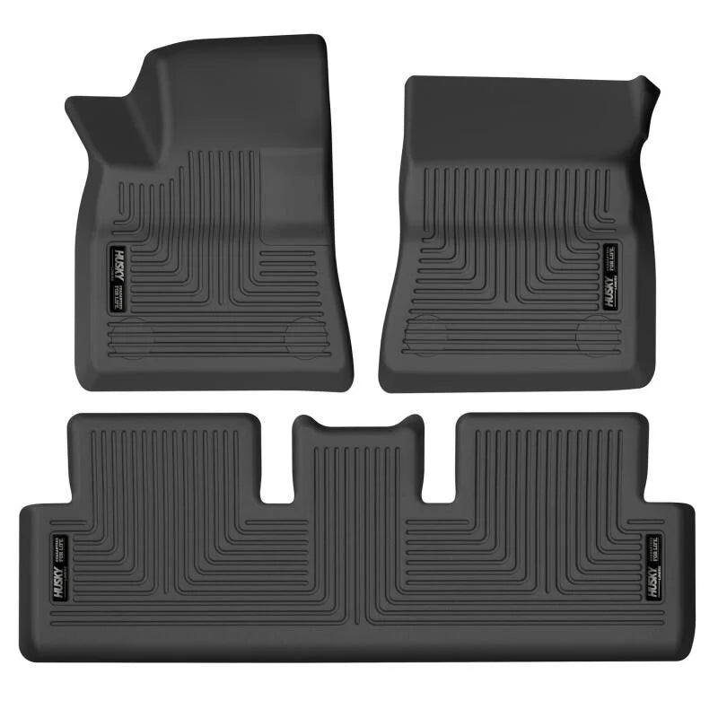 Husky Liners 17-21 Tesla 3 Weatherbeater Front & 2nd Seat Floor Liners - Black - Main Product View