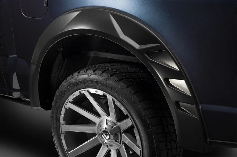 Husky Liners 17-22 Ford F-250/350 Super Duty DRT Style Fender Flares (Smooth) 4pc - Blk - Side View