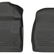 Load image into Gallery viewer, Husky Liners 17 Ford F-250 F-350 Super Duty Standard Cab WeatherBeater Black Front Floor Liners - Main Product View
