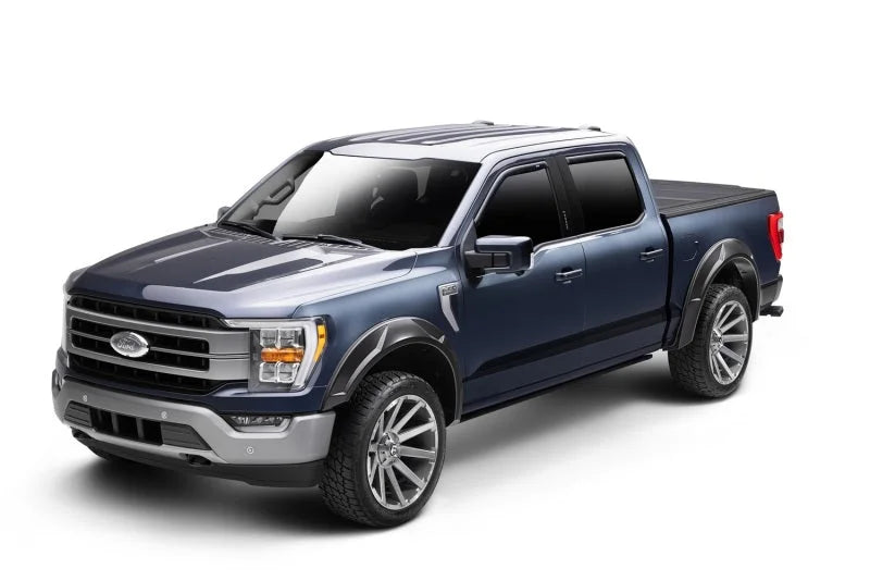Husky Liners 18-20 Ford F-150 (67.1/78.9/97.6in. Bed) DRT Style Fender Flares (Smooth) 4pc - Blk - Installation View