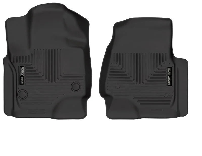Husky Liners 18-22 Ford Expedition WeatherBeater Black Front Floor Liners - Main Product View