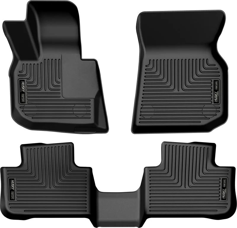 Husky Liners 18-23 BMW X3 Weatherbeater Black Front & 2nd Seat Floor Liners - Main Product View