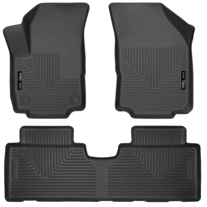 Husky Liners 18-23 GMC Terrain WeatherBeater Black Front & 2nd Seat Floor Liners - Main Product View