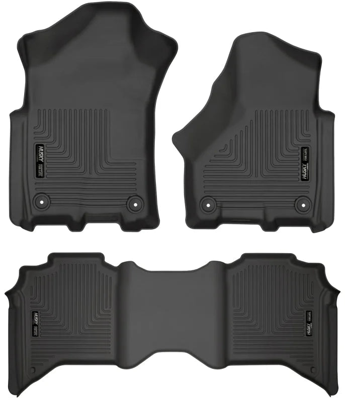 Husky Liners 19-21 Ram 2500/3500 Crew Cab Weatherbeater Black Front & 2nd Seat Floor Liners - Main Product View