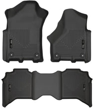 Load image into Gallery viewer, Husky Liners 19-21 Ram 2500/3500 Crew Cab Weatherbeater Black Front &amp; 2nd Seat Floor Liners - Main Product View