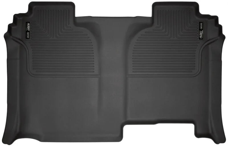 Husky Liners 19-23 Chevrolet Silverado 1500 CC WeatherBeater Black 2nd Row Floor Liners - Main Product View