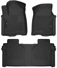 Load image into Gallery viewer, Husky Liners 19-23 Chevrolet Silverado 1500 CC X-Act Contour Front &amp; Second Seat Floor Liners - Main Product View