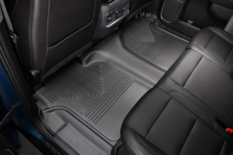 Husky Liners 19-23 Chevrolet Silverado 1500 Crew Cab WeatherBeater Blk Front & 2nd Seat Floor Liners - Installation View