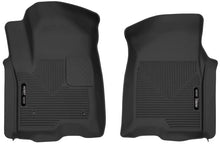 Load image into Gallery viewer, Husky Liners 19-23 Chevy Silverado 1500 Crew Cab/Double Cab X-Act Contour Front Black Floor Liners - Main Product View
