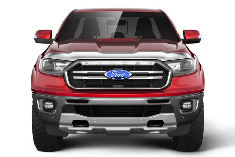 Husky Liners 19-23 Ford Ranger Aeroskin Hood Protector - Chrome - Back View