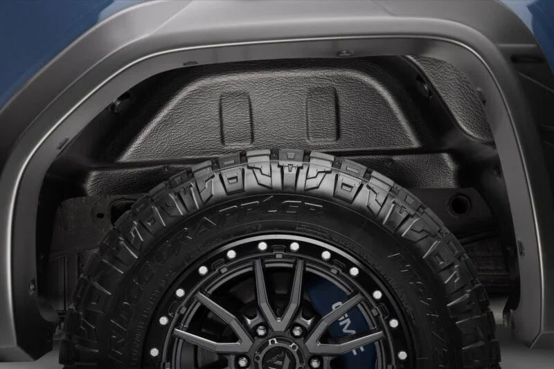 Husky Liners 19-23 GMC Sierra 1500 Black Rear Wheel Well Guards - Installation View