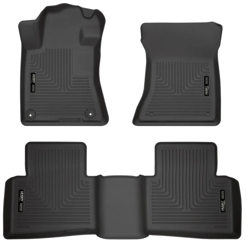 Husky Liners 19-23 Nissan Altima WeatherBeater Black Front & Second Seat Floor Liner - Main Product View