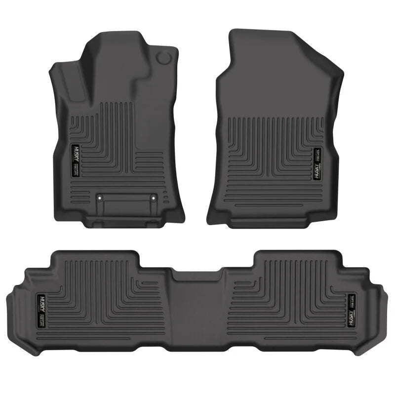 Husky Liners 19-23 Subaru Ascent Weatherbeater Black Front & 2nd Seat Floor Liners - Main Product View