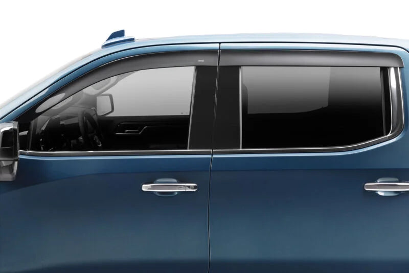Husky Liners 19-24 Chevrolet Silverado/GMC Sierra 1500 CC Ventvisor Low Profile (4pc) - Smoke - Detail View