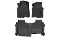 Load image into Gallery viewer, Husky Liners 19-24 Chevy Silverado1500/GMC Sierra1500 X-Act Front + 2nd Seat Floor Liner Set-Black - Main Product View