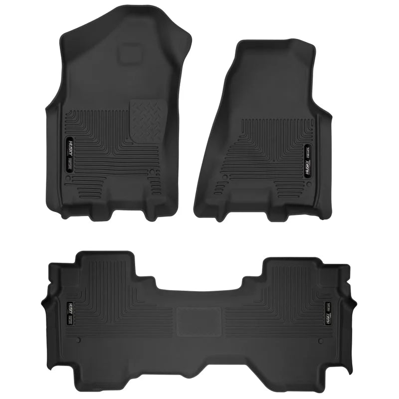 Husky Liners 19-24 Dodge Ram 1500 X-Act Front + 2nd Seat Floor Liner Set - Black - Main Product View