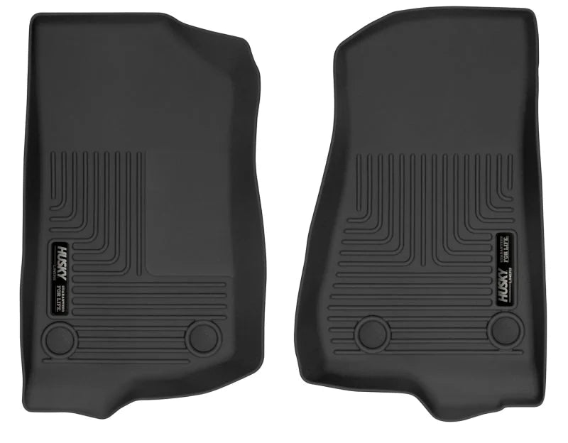 Husky Liners 19-24 Jeep Wrangler JL/JLU X-Act Contour Black Front Floor Liners - Main Product View
