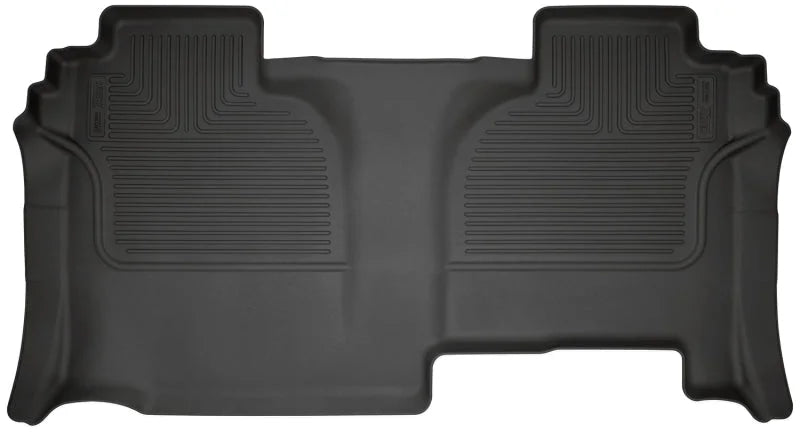 Husky Liners 20-24 Chevrolet Silverado 2500/3500HD DC WeatherBeater 2nd Seat Black Floor Liners - Main Product View