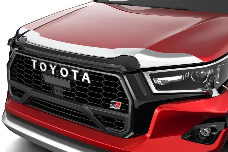 Husky Liners 20-26 Toyota Hilux Aeroskin Hood Protector - Chrome - Side View
