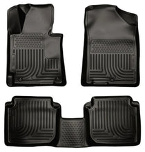 Load image into Gallery viewer, Husky Liners 2011 Hyundai Elantra WeatherBeater Combo Black Floor Liners - Main Product View