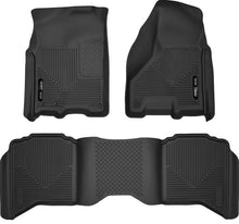 Load image into Gallery viewer, Husky Liners 2012 Dodge Ram 1500/2500 Crew Cab WeatherBeater Combo Black Floor Liners - Main Product View