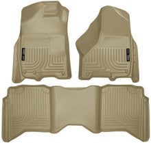 Load image into Gallery viewer, Husky Liners 2012 Dodge Ram 1500/2500/3500 Crew Cab WeatherBeater Combo Tan Floor Liners - Main Product View