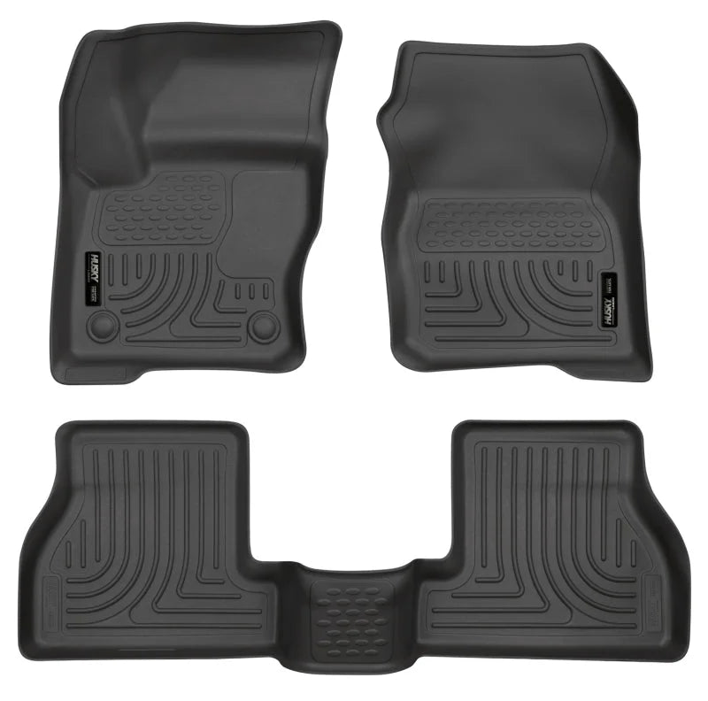 Husky Liners 2012 Ford Focus (4DR/5DR) WeatherBeater Combo Black Floor Liners - Main Product View