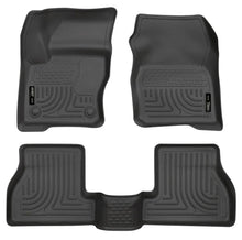 Load image into Gallery viewer, Husky Liners 2012 Ford Focus (4DR/5DR) WeatherBeater Combo Black Floor Liners - Main Product View