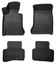 Load image into Gallery viewer, Husky Liners 2012 Mercedes C-Class WeatherBeater Combo Black Floor Liners - Main Product View
