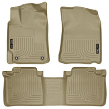 Load image into Gallery viewer, Husky Liners 2012 Toyota Camry WeatherBeater Combo Tan Floor Liners - Main Product View