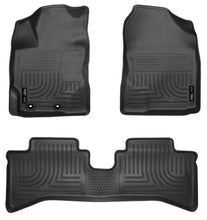Load image into Gallery viewer, Husky Liners 2012 Toyota Prius c WeatherBeater Combo Black Floor Liners - Main Product View