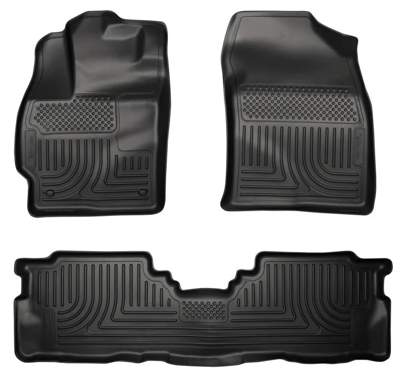Husky Liners 2012 Toyota Prius v WeatherBeater Combo Black Floor Liners - Main Product View