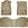 Load image into Gallery viewer, Husky Liners 2012 Toyota Tundra Double/CrewMax Cab WeatherBeater Combo Tan Floor Liners - Main Product View