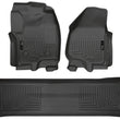 Load image into Gallery viewer, Husky Liners 2012.5 Ford SD Crew Cab WeatherBeater Combo Black Floor Liners (w/o Manual Trans Case) - Main Product View