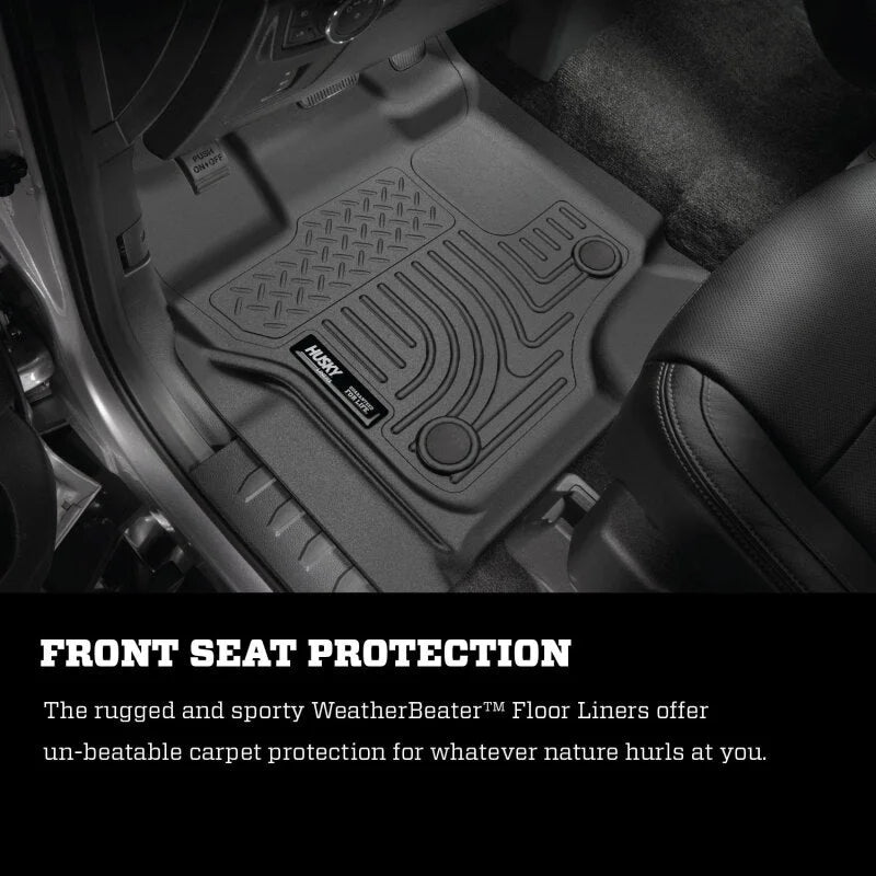 Husky Liners 2012.5 Ford SD Crew Cab WeatherBeater Combo Black Floor Liners (w/o Manual Trans Case) - Additional View 7