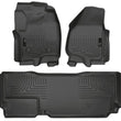 Load image into Gallery viewer, Husky Liners 2012.5 Ford SD Super Cab WeatherBeater Combo Black Floor Liners (w/o Manual Trans Case) - Main Product View