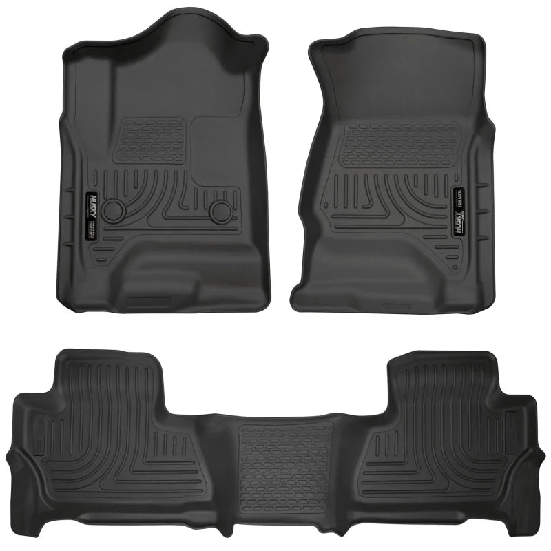 Husky Liners 2015 Chevy/GMC Tahoe/Yukon WeatherBeater Combo Black Floor Liners - Main Product View