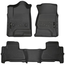 Load image into Gallery viewer, Husky Liners 2015 Chevy/GMC Tahoe/Yukon WeatherBeater Combo Black Floor Liners - Main Product View