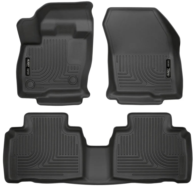 Husky Liners 2015 Ford Edge WeatherBeater Front & 2nd Row Combo Black Floor Liners - Main Product View