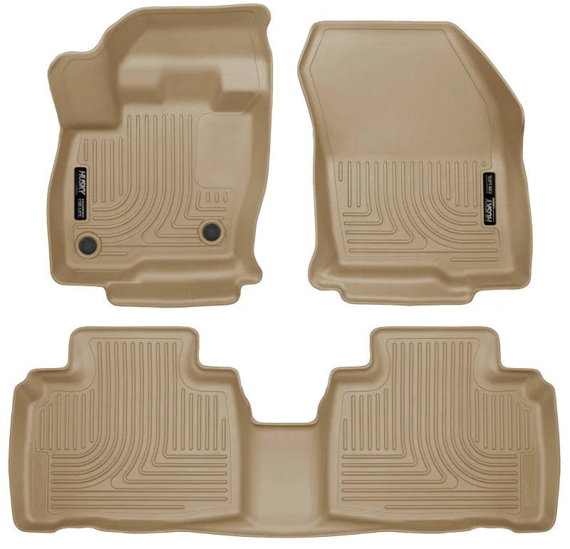Husky Liners 2015 Ford Edge WeatherBeater Front & 2nd Row Combo Tan Floor Liners - Main Product View
