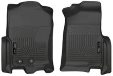 Load image into Gallery viewer, Husky Liners 2015 Ford Expedition/Lincoln Navigator WeatherBeater Front Black Floor Liners - Main Product View