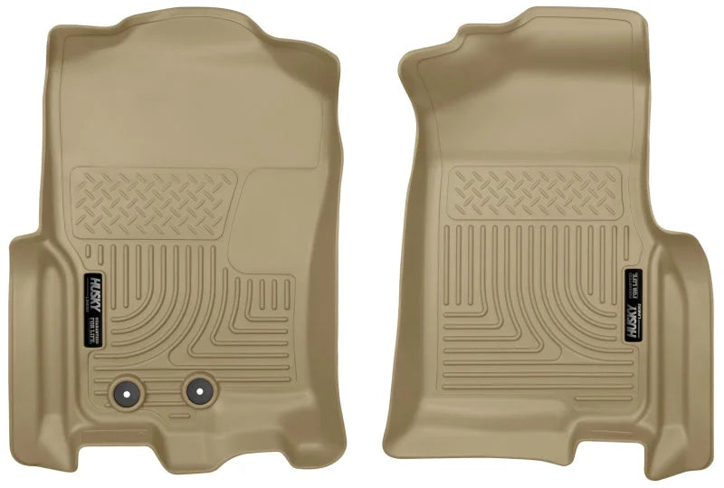 Husky Liners 2015 Ford Expedition/Lincoln Navigator WeatherBeater Front Tan Floor Liners - Main Product View