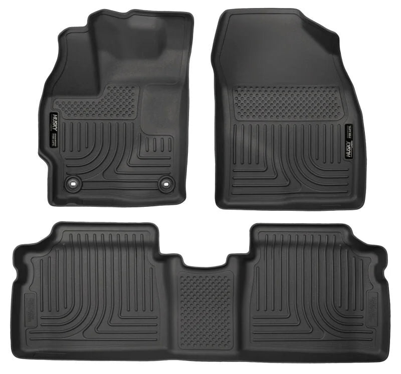 Husky Liners 2015 Toyota Prius WeatherBeater Black Front & 2nd Seat Floor Liners - Main Product View